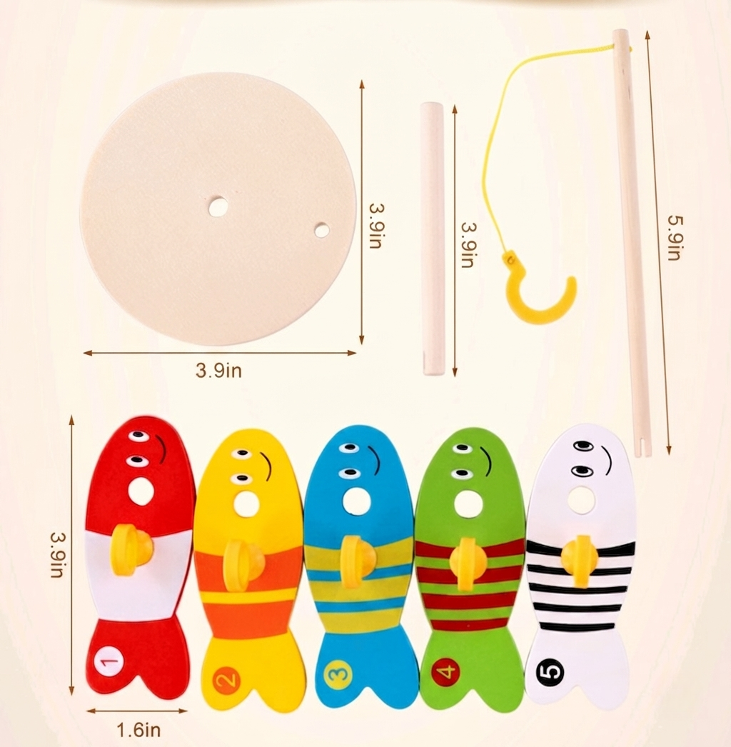Wooden Fishing Educational Toy For Kids